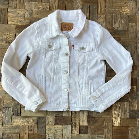 Levi’s Kids Classic White Denim Jacket Size Large(12-13 Yrs) - Picture 1 of 8